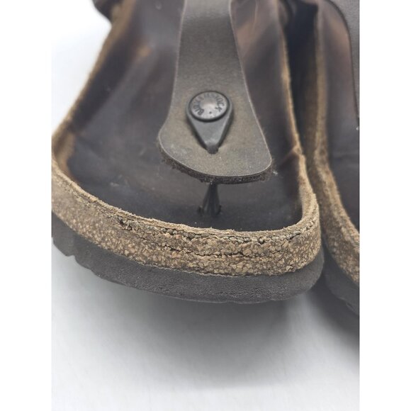 Birkenstock Gizeh Sandals Womens Size 7 EU 38 Brown Thong Cork Footbed Germany - Picture 6 of 16